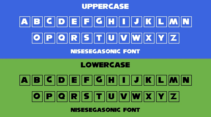 NiseSegaSonic Font Preview