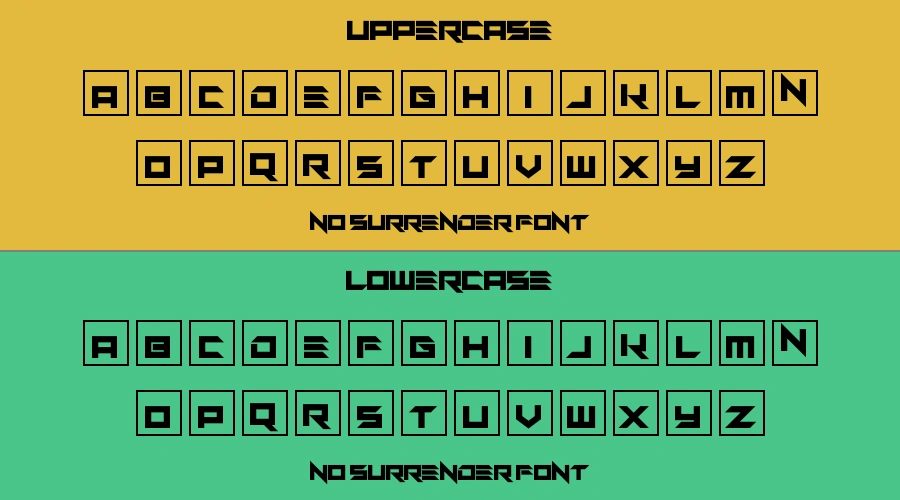 No Surrender Font Preview
