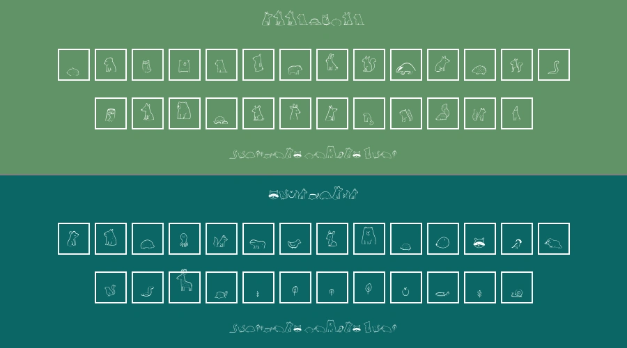 Nocturnal Animal Font Preview