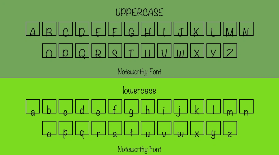 Noteworthy Font Preview