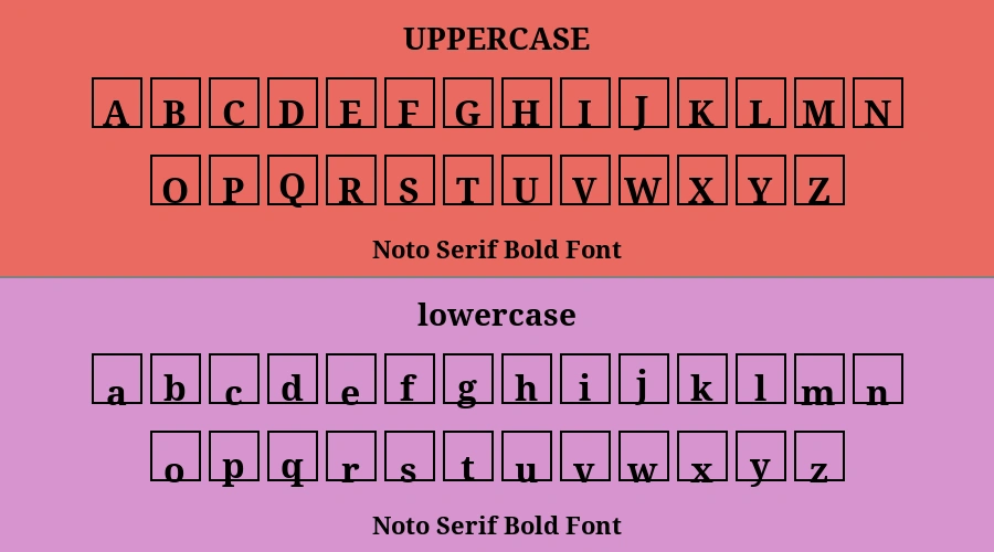 Noto Serif Bold Font Preview