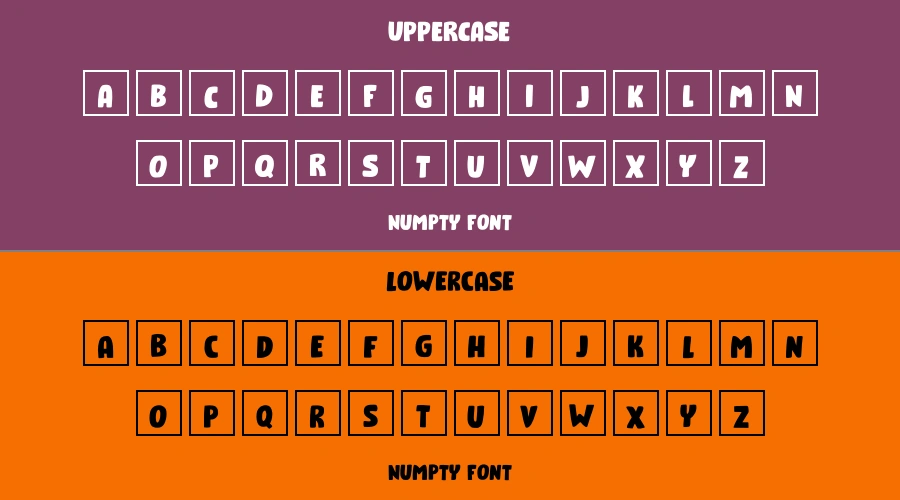 Numpty Font Preview