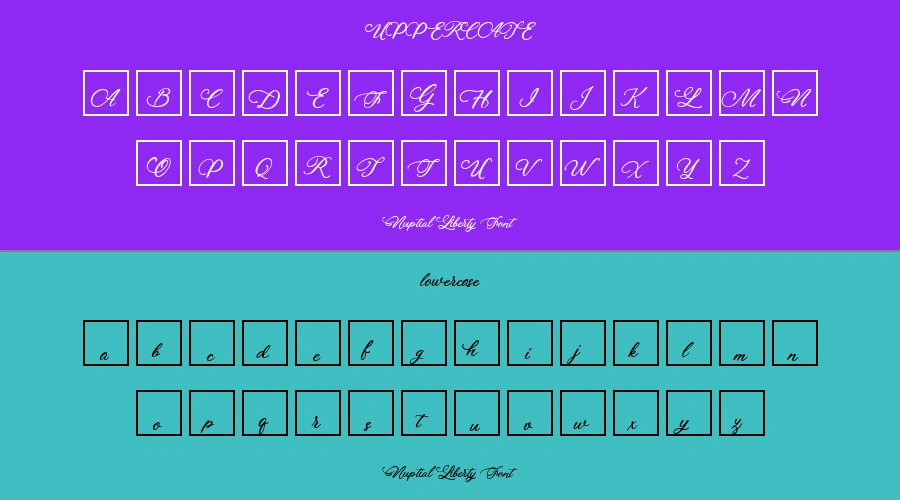 Nuptial Liberty Font Preview