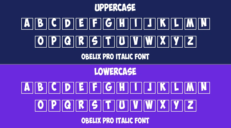 Obelix Pro Italic Font Preview