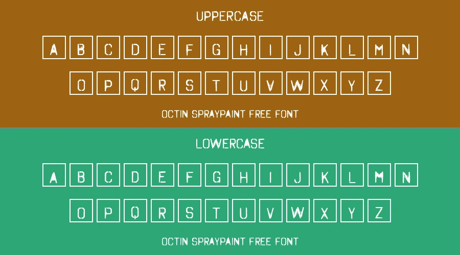 Octin Spraypaint Free Font Preview