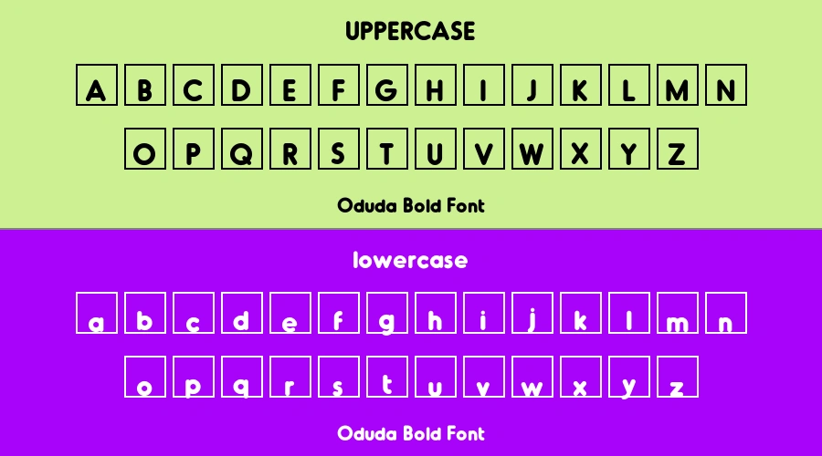 Oduda Bold Font Preview