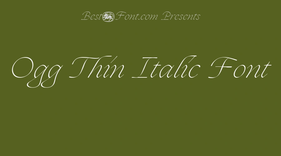 Ogg Thin Italic Font