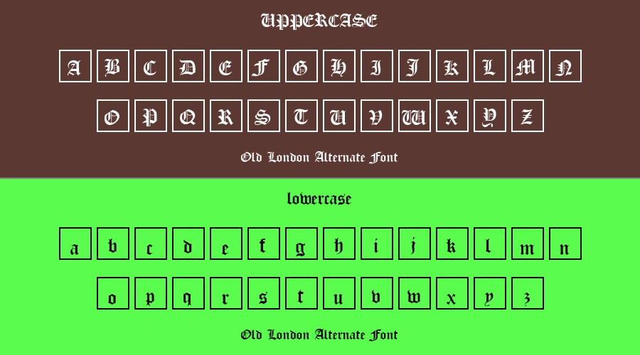 Old London Alternate Font Preview