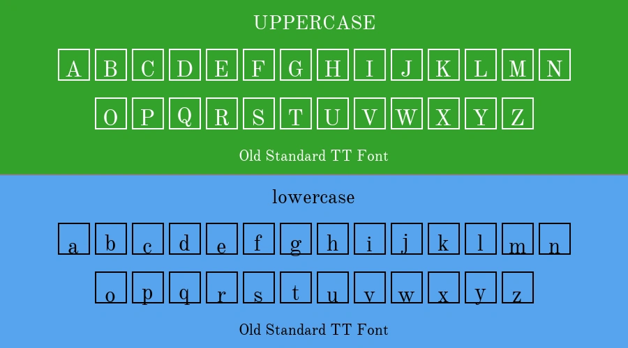 Old Standard TT Font Preview