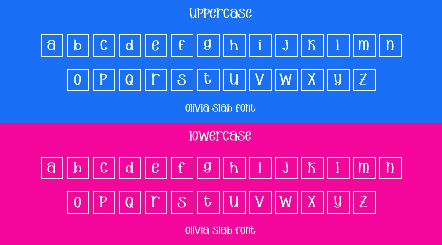 Olivia Slab Font Preview