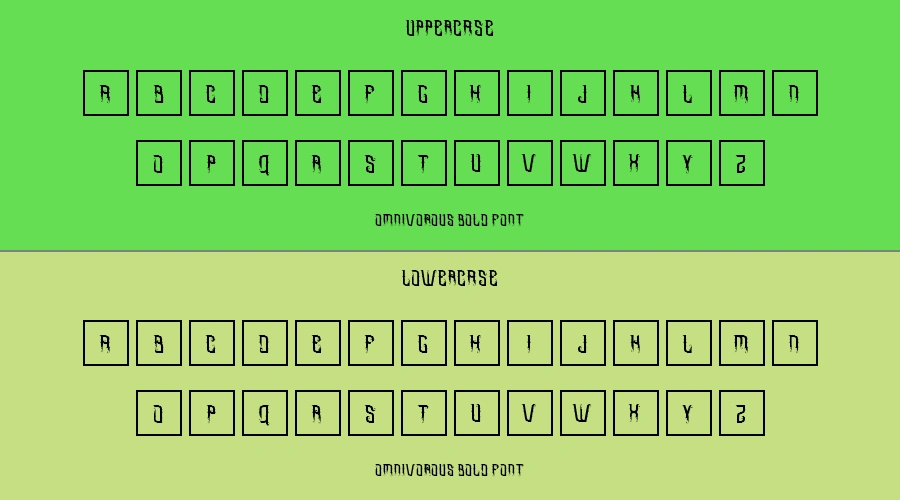 Omnivorous Bold Font Preview