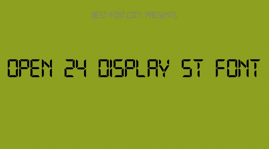 Open 24 Display St Font