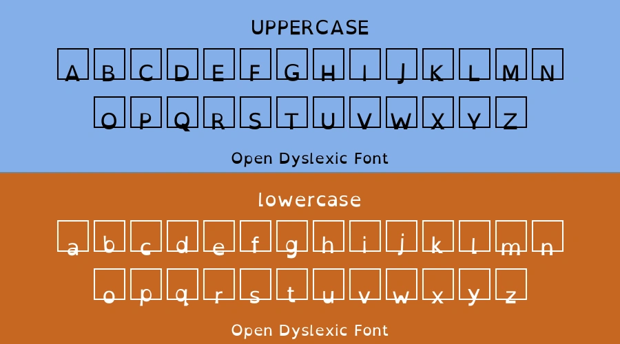 Open Dyslexic Font Preview