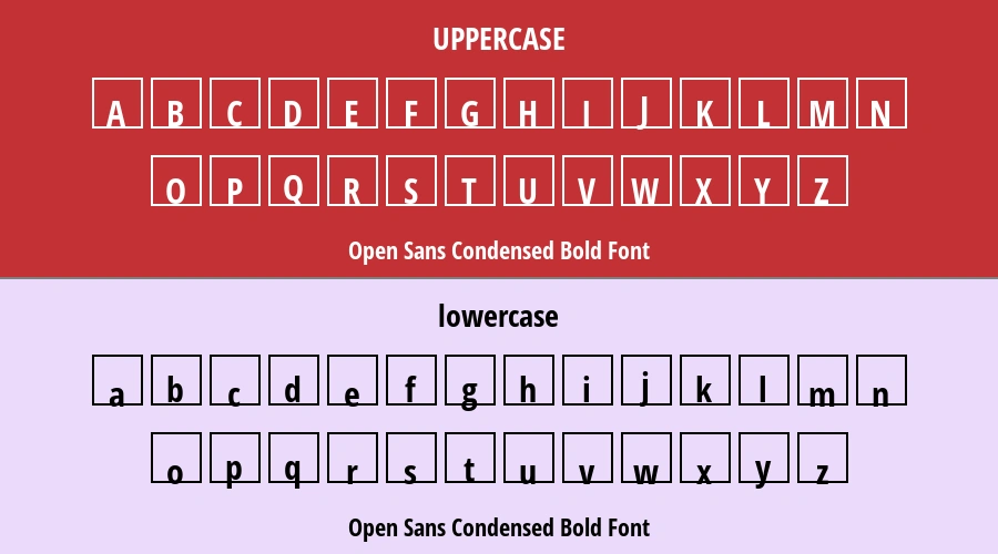 Open Sans Condensed Bold Font Preview