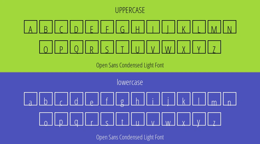 Open Sans Condensed Light Font Preview