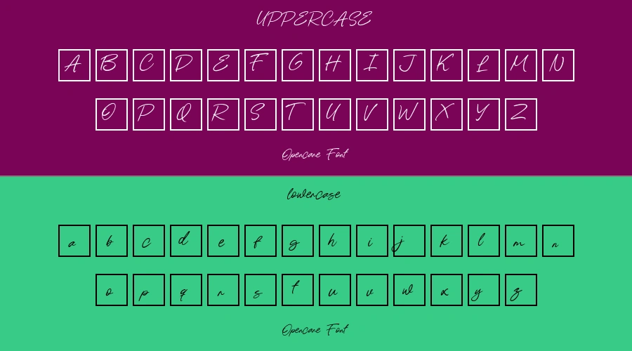 Opencare Font Preview