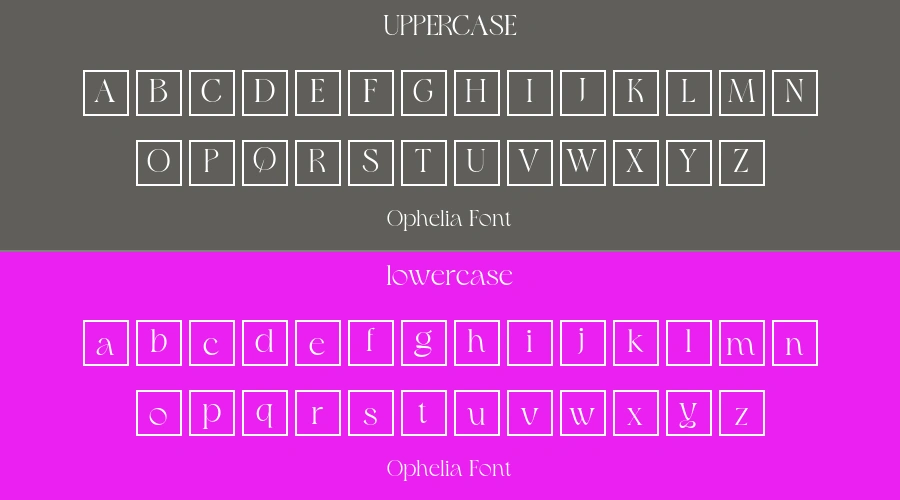 Ophelia Font Preview