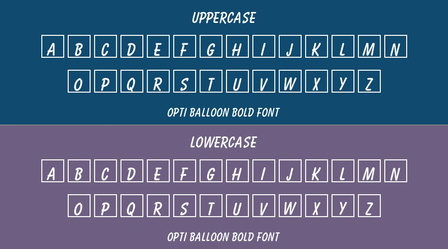 OPTI Balloon Bold Font Preview