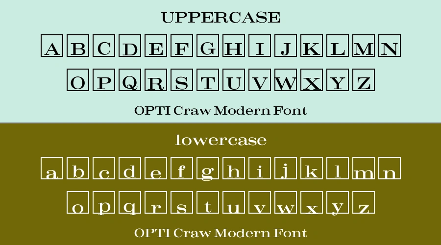 OPTI Craw Modern Font Preview