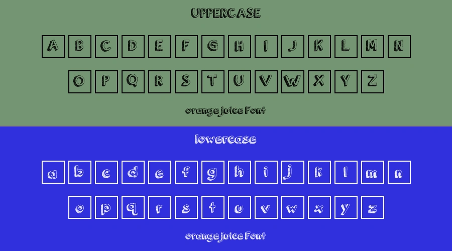 orange juice Font Preview