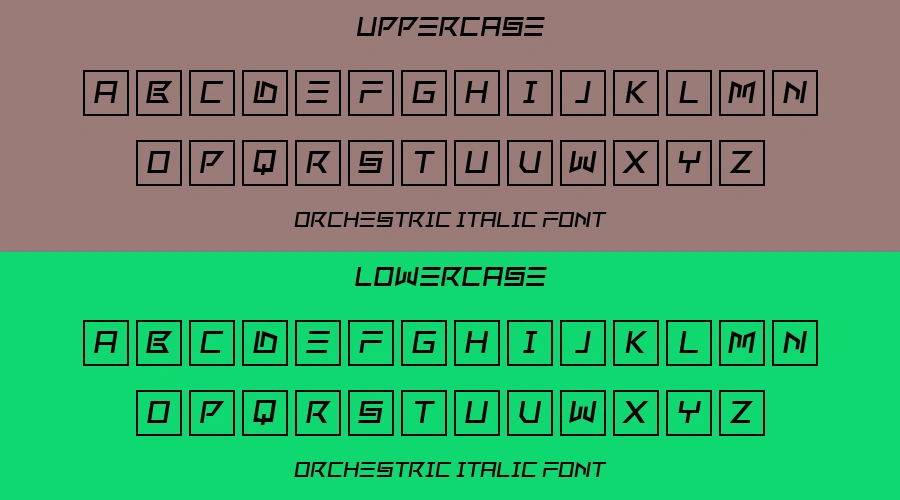Orchestric Italic Font Preview