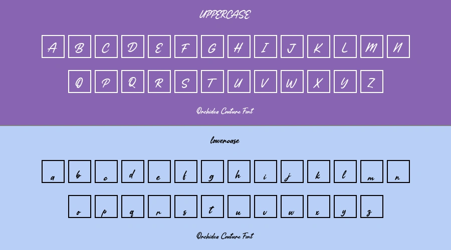 Orchidea Couture Font Preview