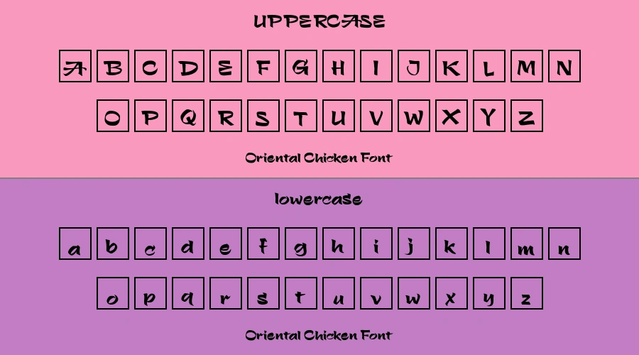 Oriental Chicken Font Preview