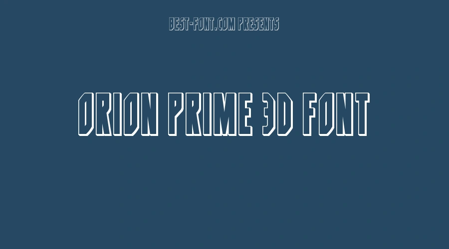 Orion Prime 3D Font