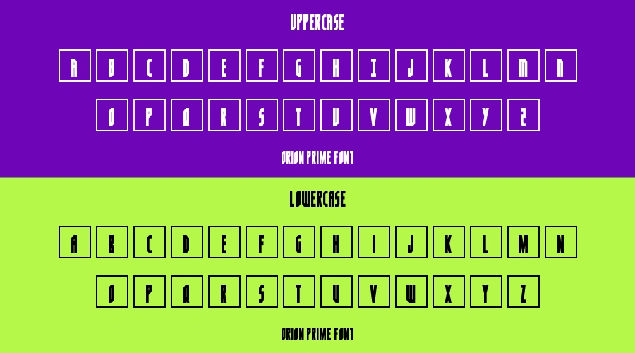 Orion Prime Font Preview