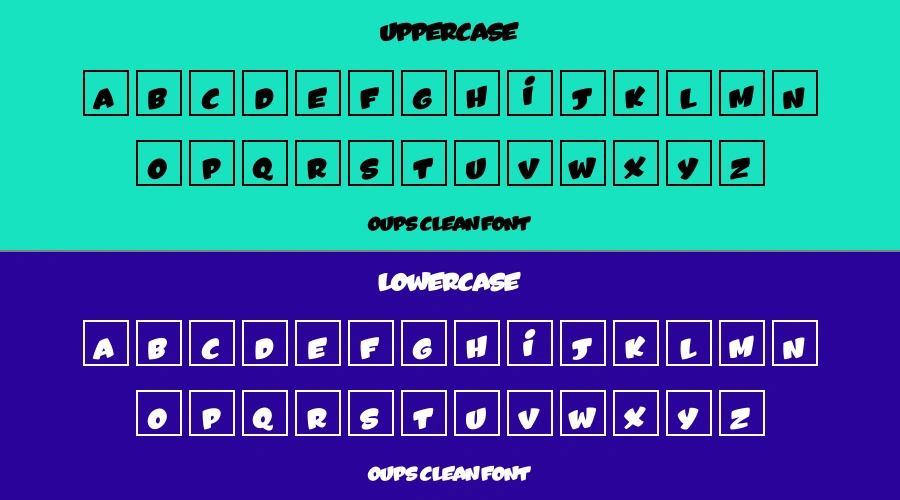 Oups Clean Font Preview