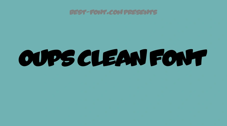 Oups Clean Font