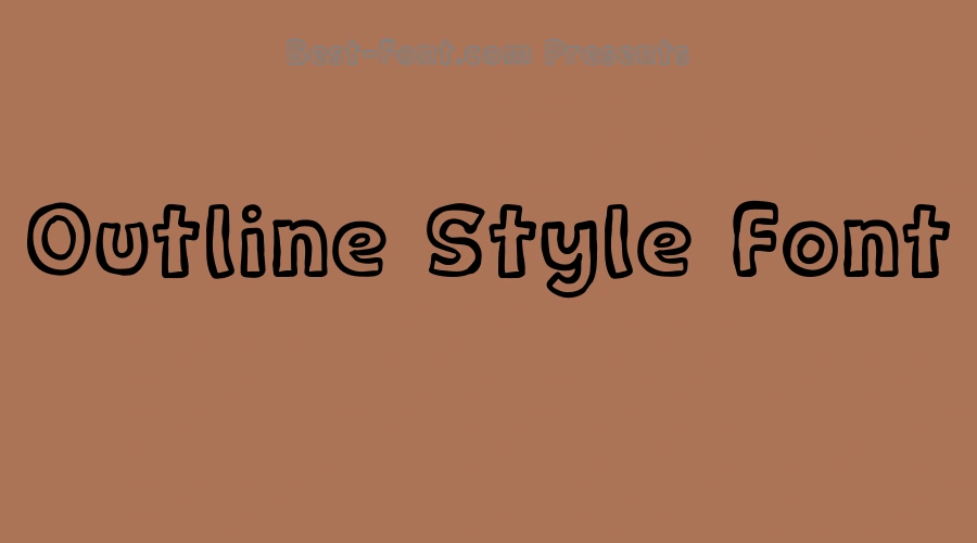 Outline Style Font