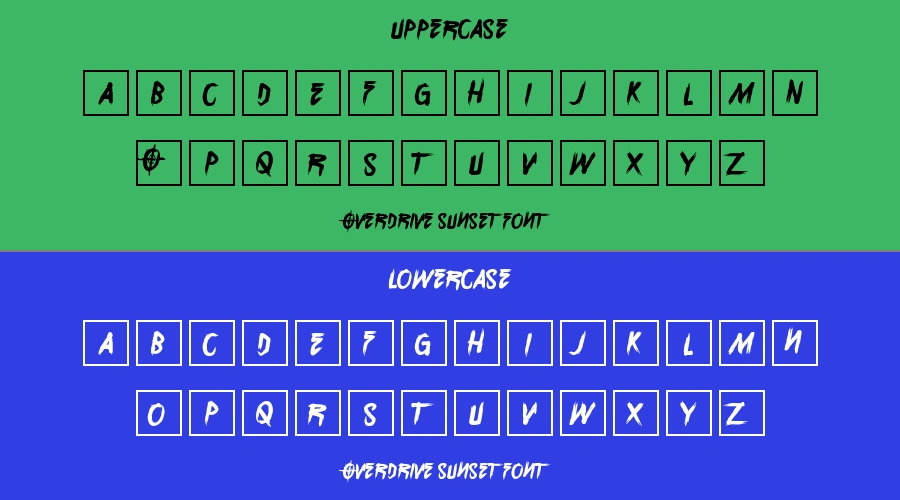 Overdrive Sunset Font Preview