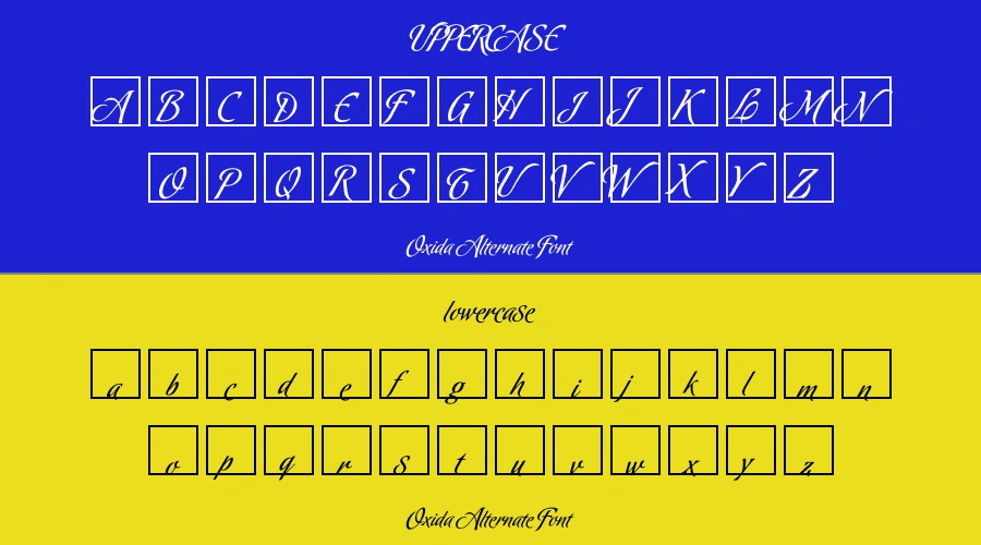 Oxida Alternate Font Preview