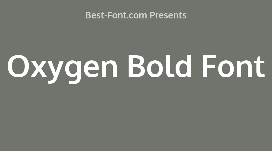 Oxygen Bold Font