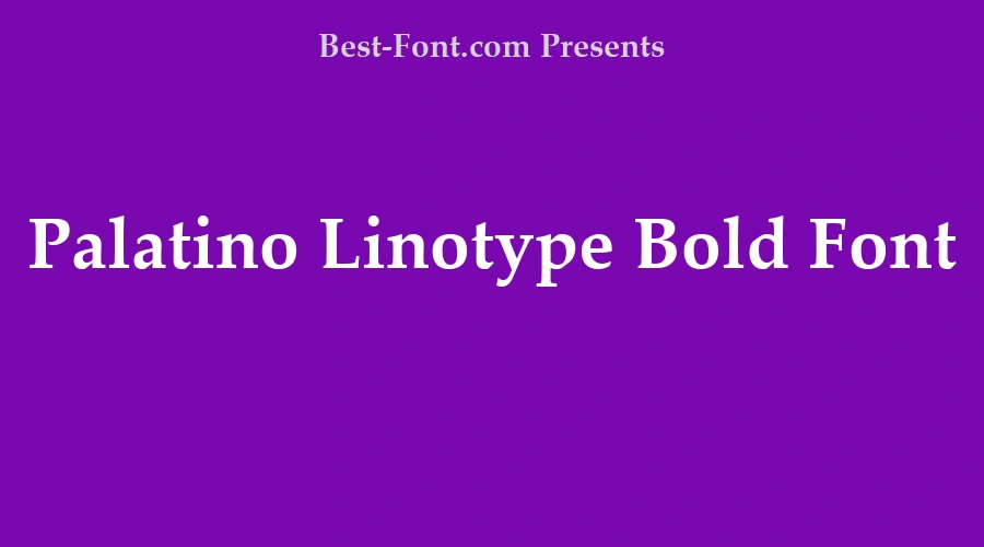 Palatino Linotype Bold Font