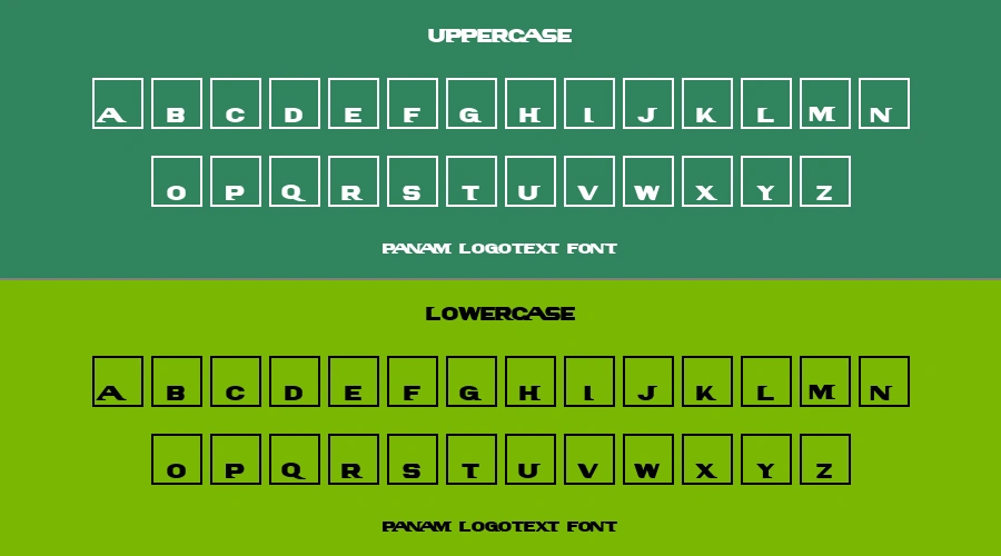 PanAm LogoText Font Preview