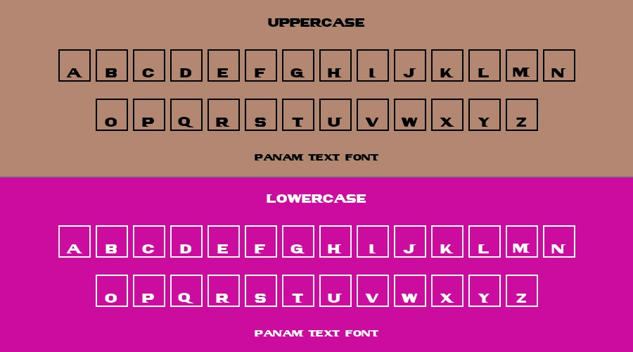 PanAm Text Font Preview