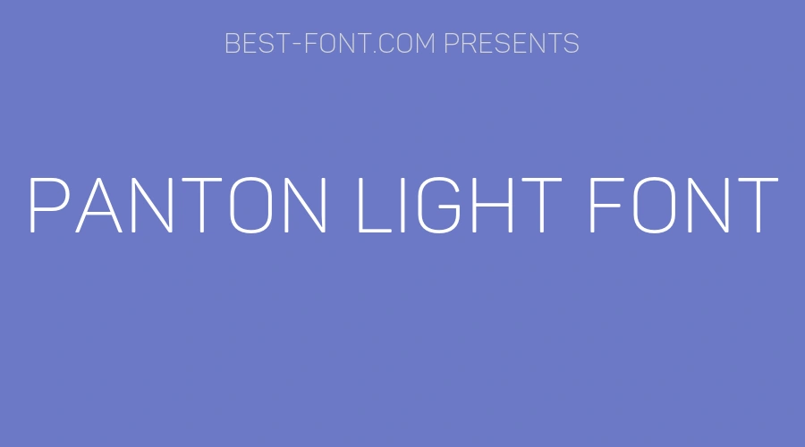 Panton Light Font
