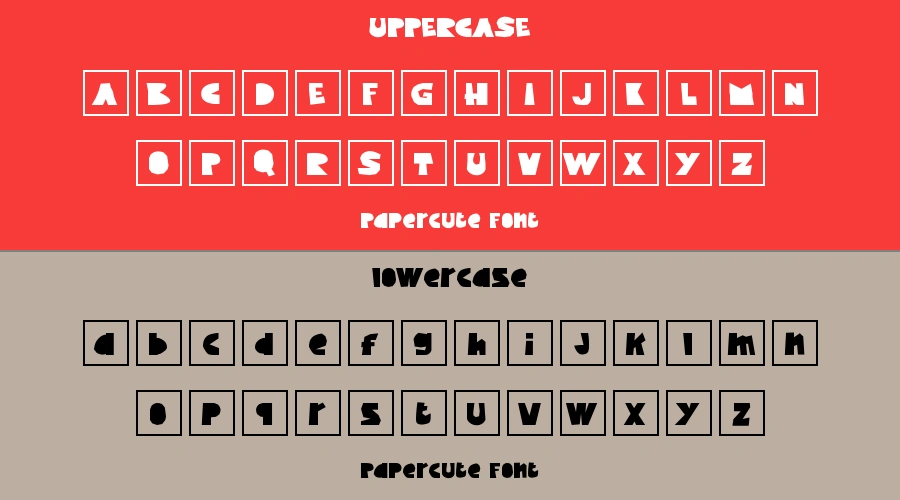 Papercute Font Preview