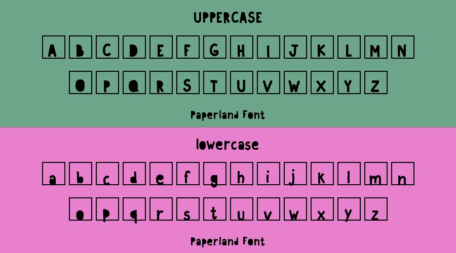 Paperland Font Preview