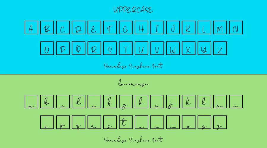 Paradise Sunshine Font Preview