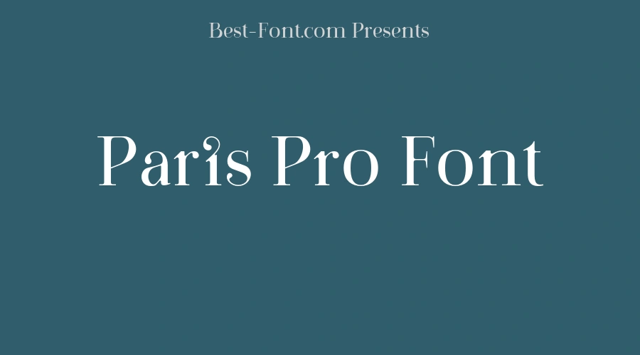 Paris Pro Font