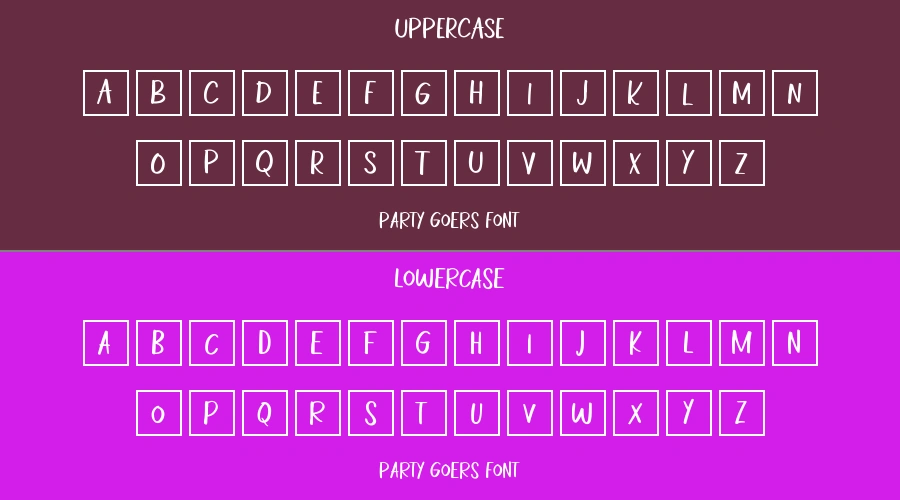 Party Goers Font Preview