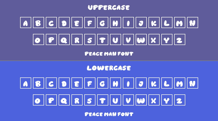 Peace Man Font Preview