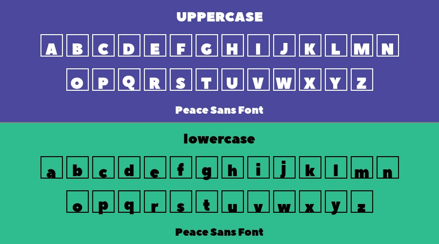 Peace Sans Font Preview