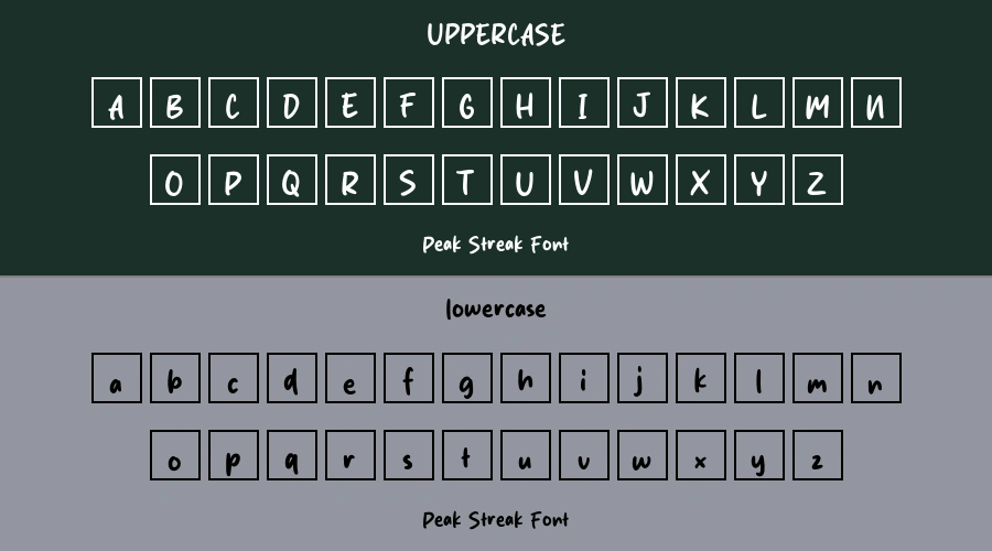 Peak Streak Font Preview