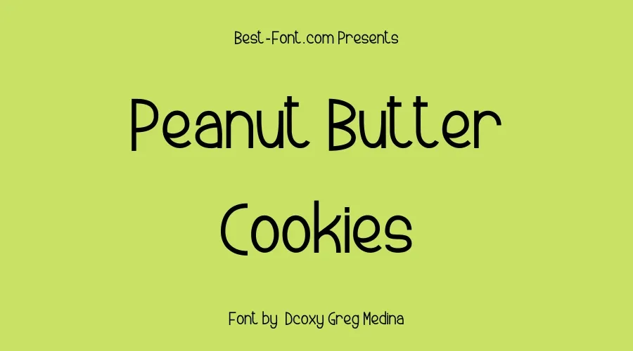 Peanut Butter Cookies Font
