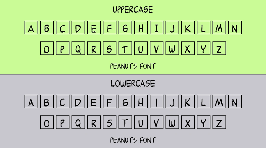 Peanuts Font Preview