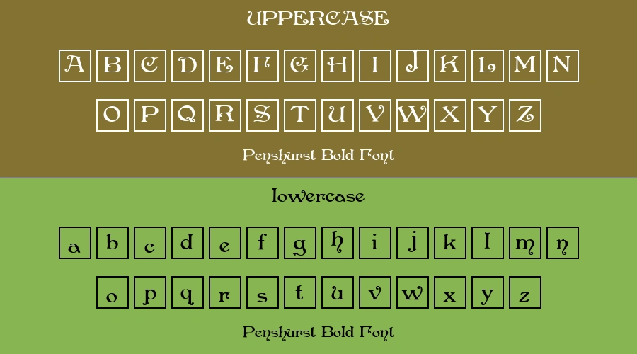 Penshurst Bold Font Preview